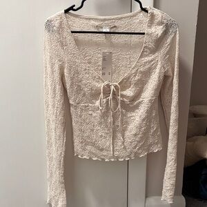 Urban Outfitters Lace Long Sleeve Top